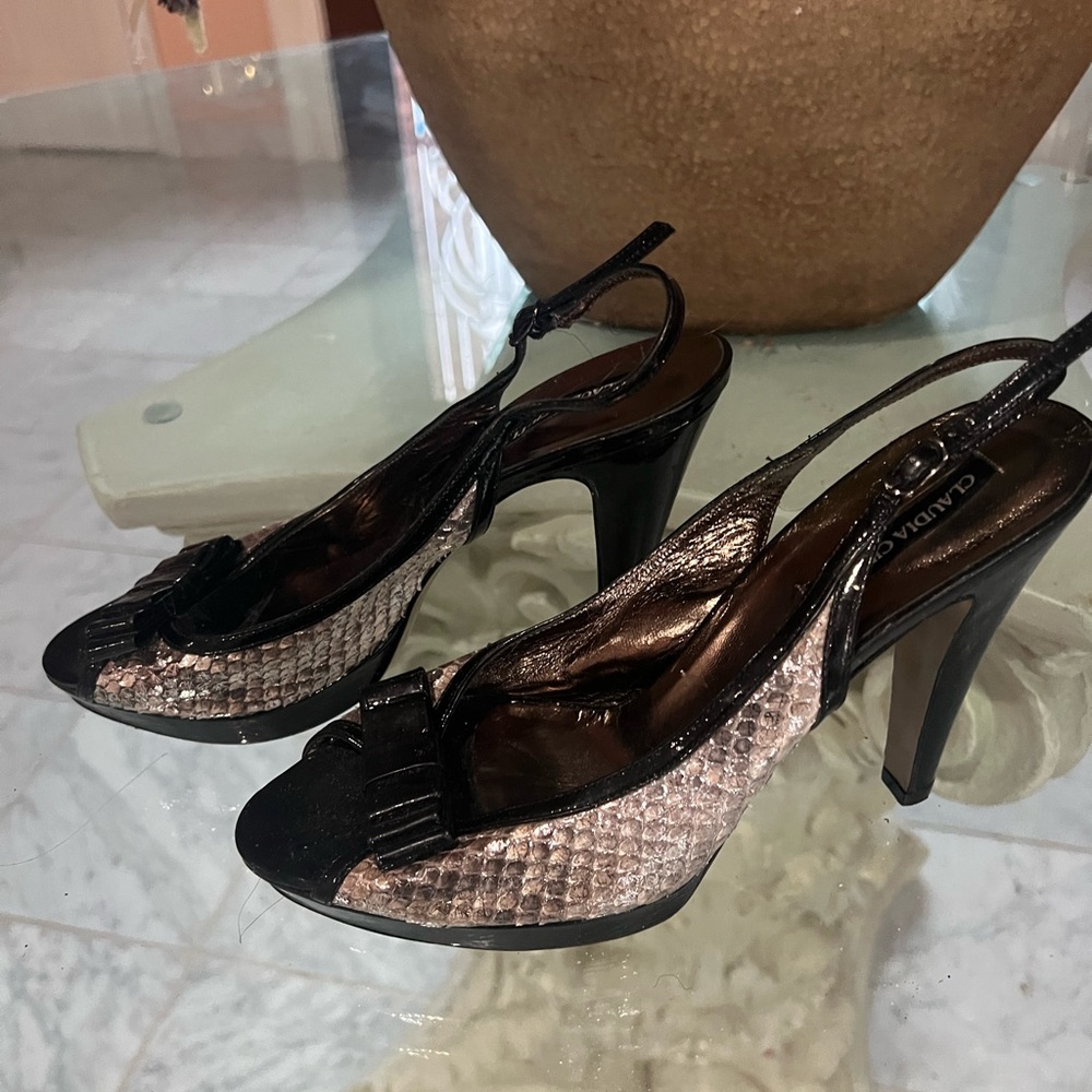 Gorgeous silver and black shoes